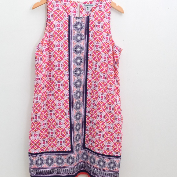 TOMMY BAHAMA TROPICAL TERRAZZA linen sleeveless shift dress - Picture 1 of 11